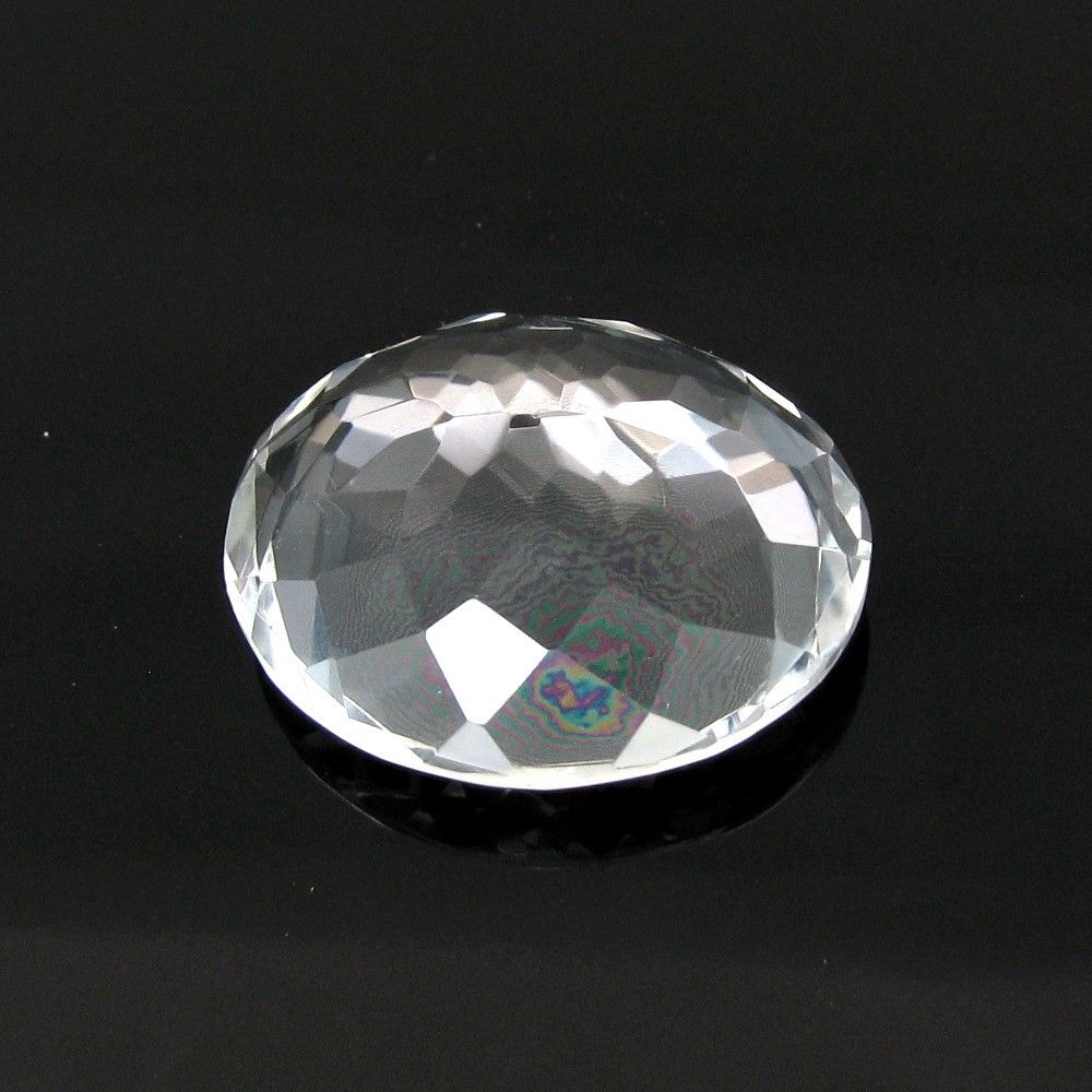 39.3Ct Natural White Crystal Quartz Oval Cut Gemstone