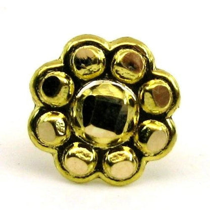 14k Yellow Gold Style Body Piercing Nose Stud Pin