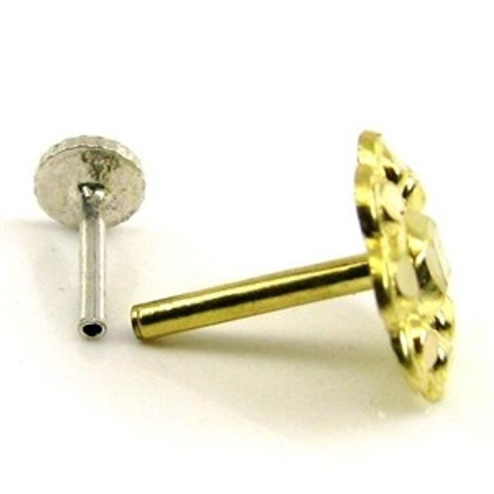 Nath for women in gold with push pin