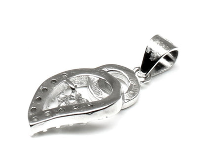 925 Sterling Silver Pendant Platinum finish