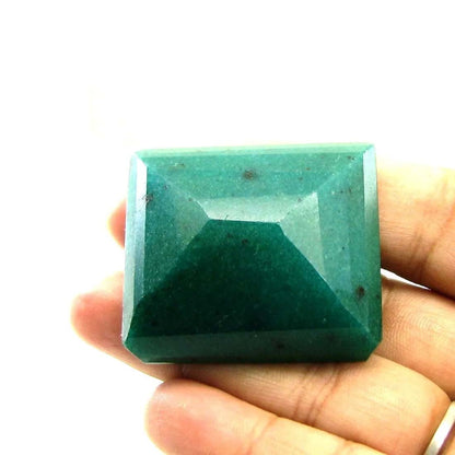 Huge 182.8Ct Natural Brazilian Green Quartz Gemstone in Emerald Color Rectangle