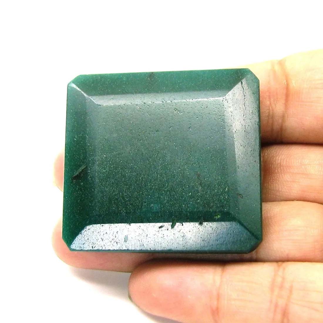 Huge 211.2Ct Natural Brazilian Green Quartz Gemstone in Emerald Color Rectangle