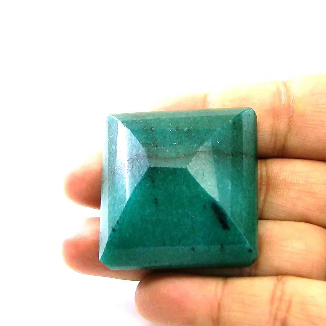 Huge 175Ct Natural Brazilian Green Quartz Gemstone in Emerald Color Rectangle