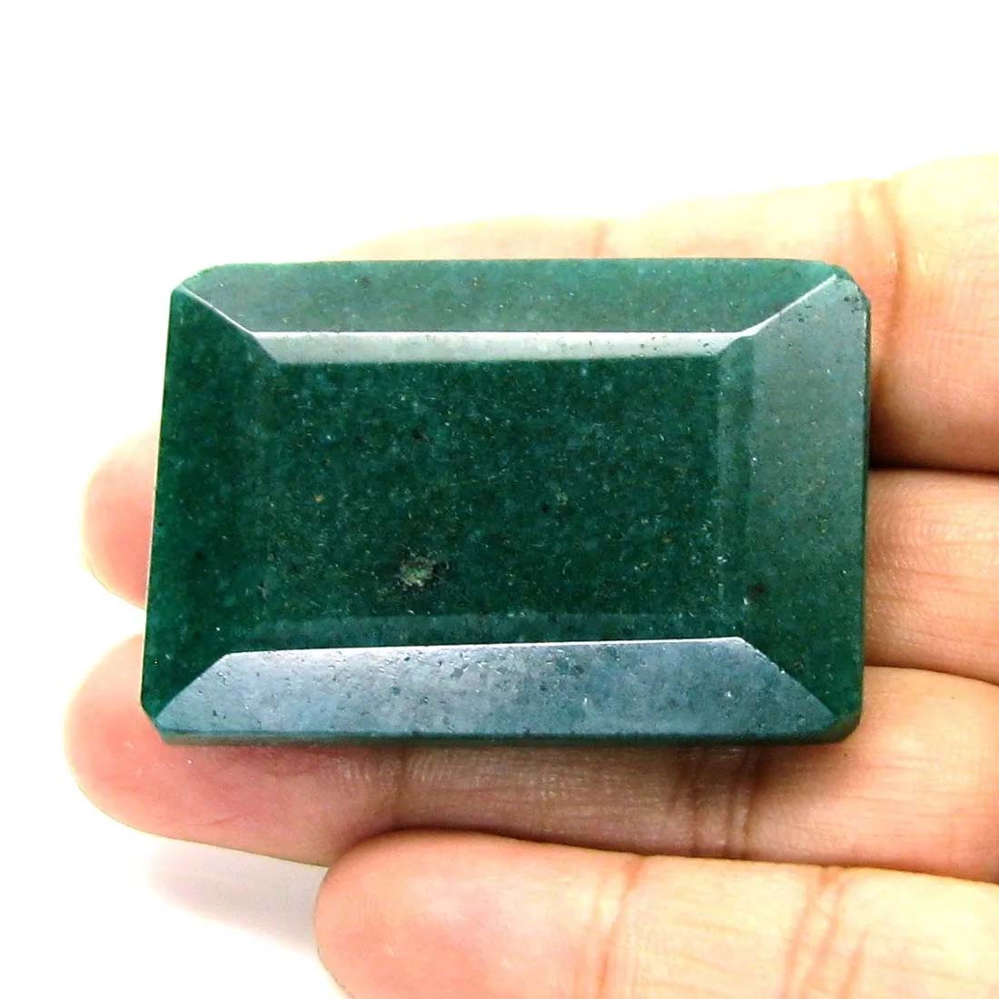 Huge 174.2Ct Natural Brazilian Green Quartz Gemstone in Emerald Color Rectangle