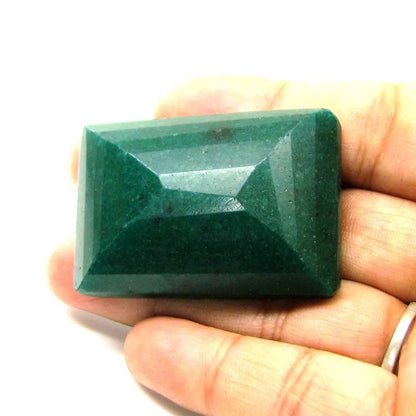 Huge 174.2Ct Natural Brazilian Green Quartz Gemstone in Emerald Color Rectangle