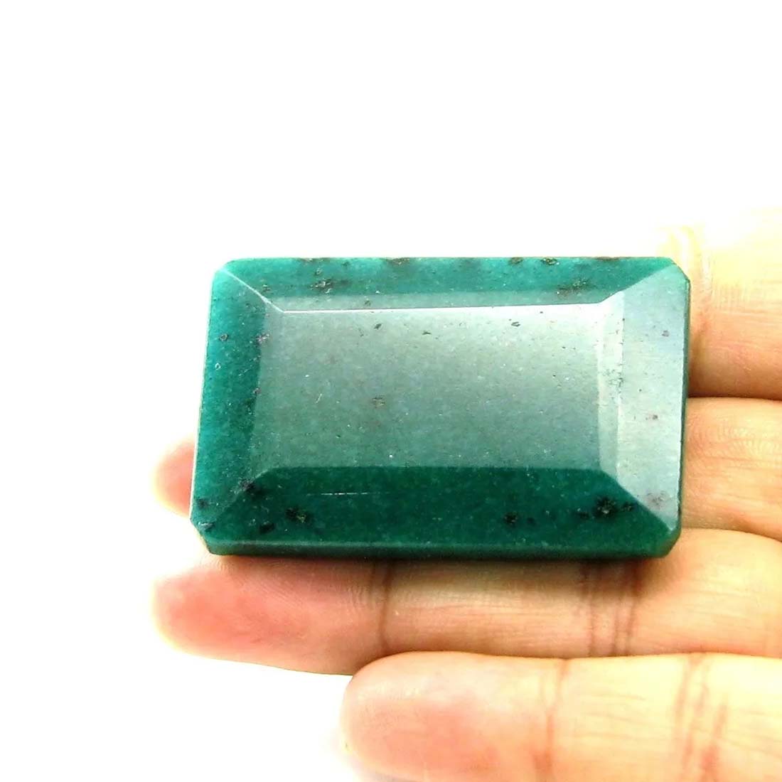 Huge 169.8Ct Natural Brazilian Green Quartz Gemstone in Emerald Color Rectangle