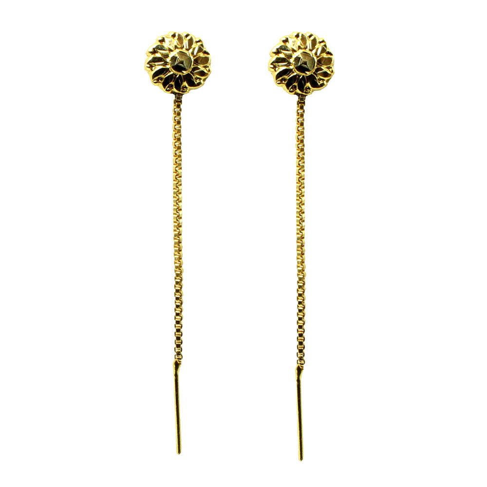 ARY D'PO • 18K Gold over Sterling Silver Earrings with CZ Twisted Orbs