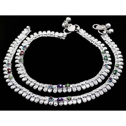 indian-payal-ankle-bracelet-foot-band-women-anklets-silver-plated-10.2quot-5882