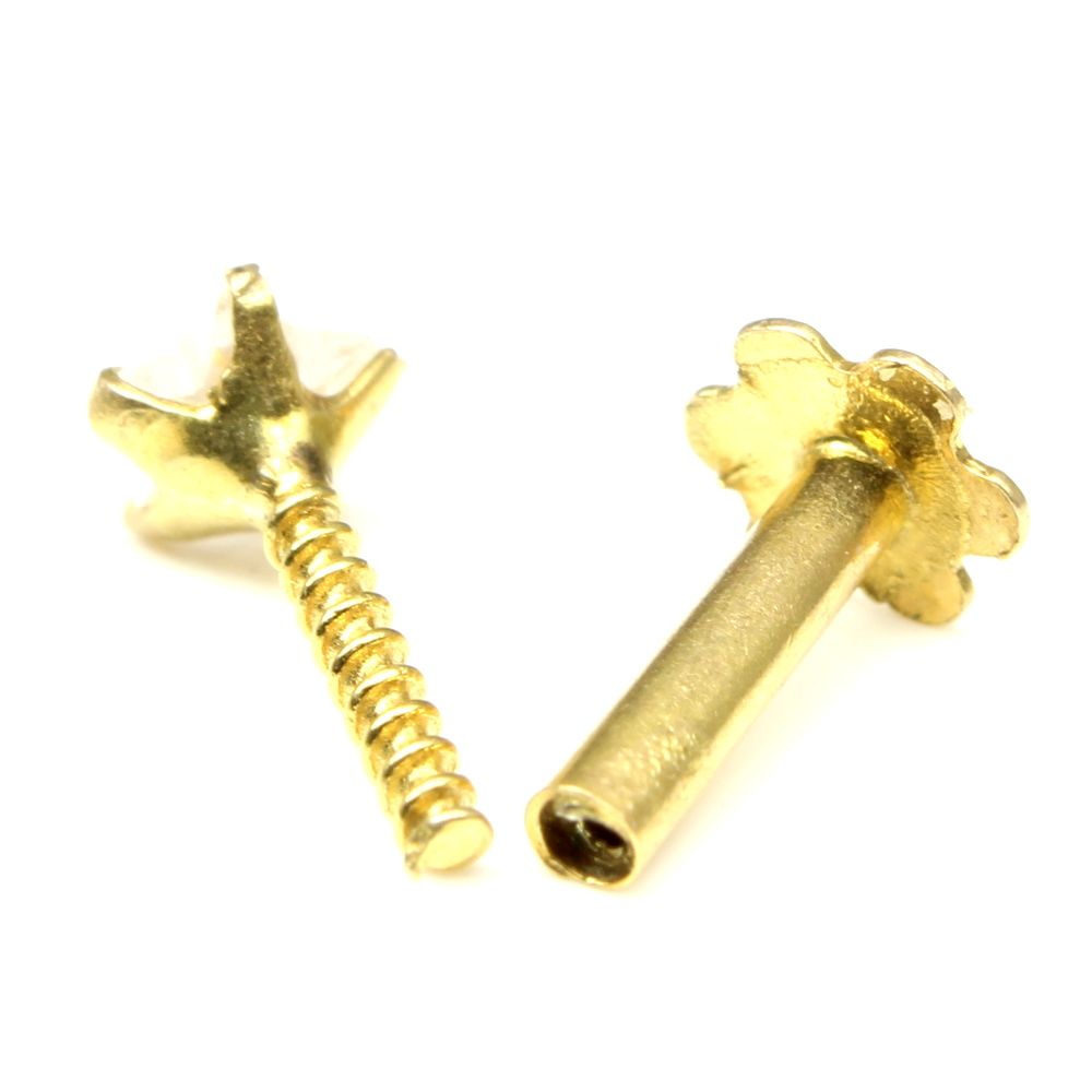 14K Ethnic Piercing Screw Nose stud