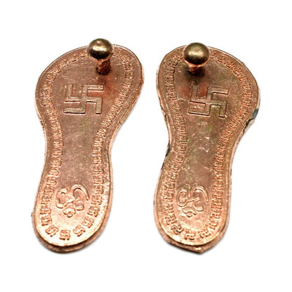 Pure Copper Charan Paduka Laxmi Charan Paduks lakshmi footprint 2.2 inches