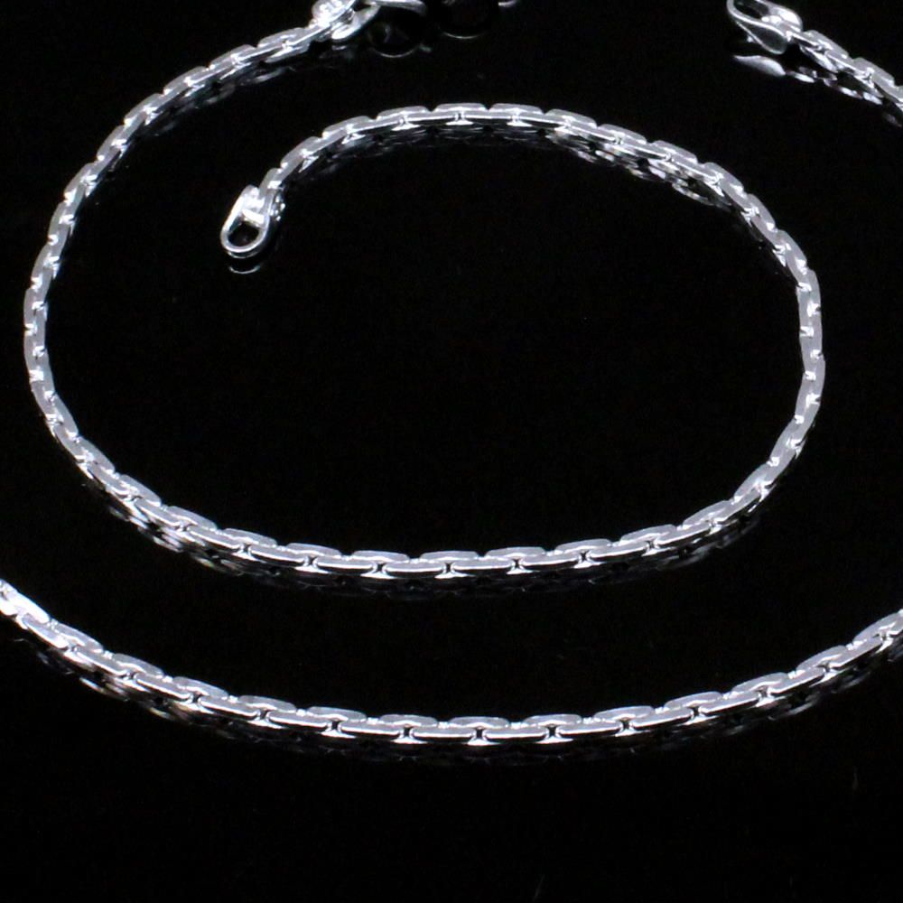 Real Silver Simple Anklets Bracelet Pair 10&quot;