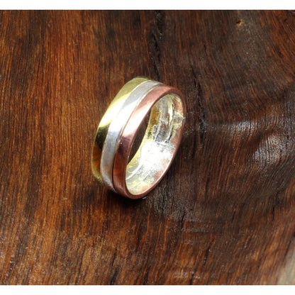 3 Dhattu Gold Silver Copper Ring for Red book remedy