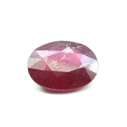 Certified 4.42Ct Natural Untreated Ruby (Manik) Oval Rashi Sun Gemstone