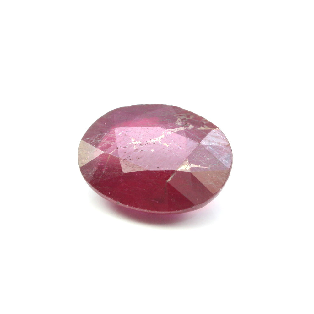 Certified 4.42Ct Natural Untreated Ruby (Manik) Oval Rashi Sun Gemstone