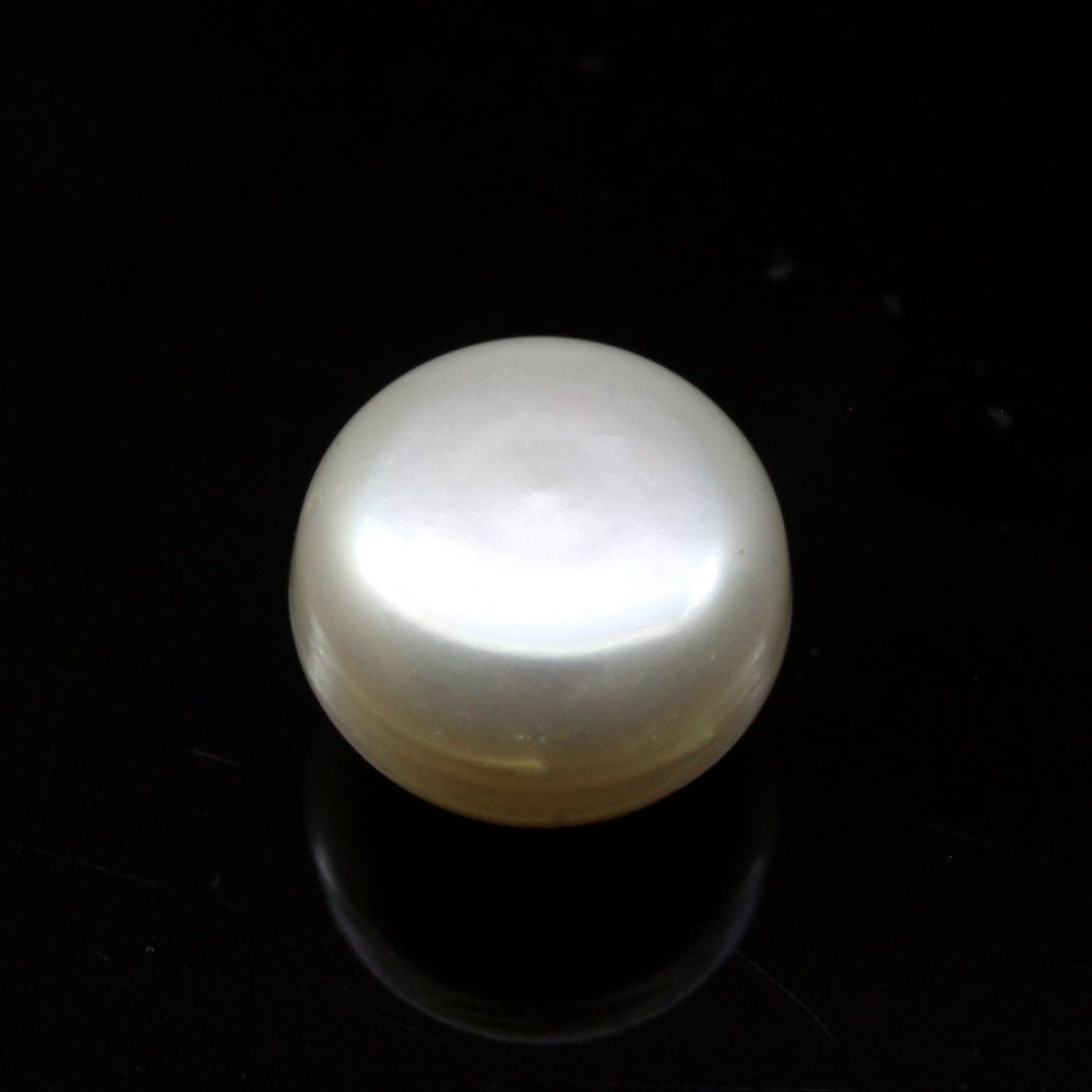 Moti 8.5Ct Natural Real Round White Pearl for Moon