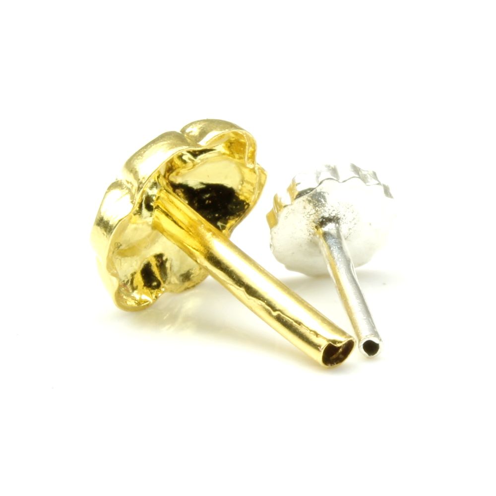 14K Ethnic piercing nose ring Push Pin