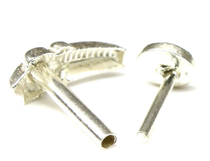 Silver Nose Pin for women with Push pin