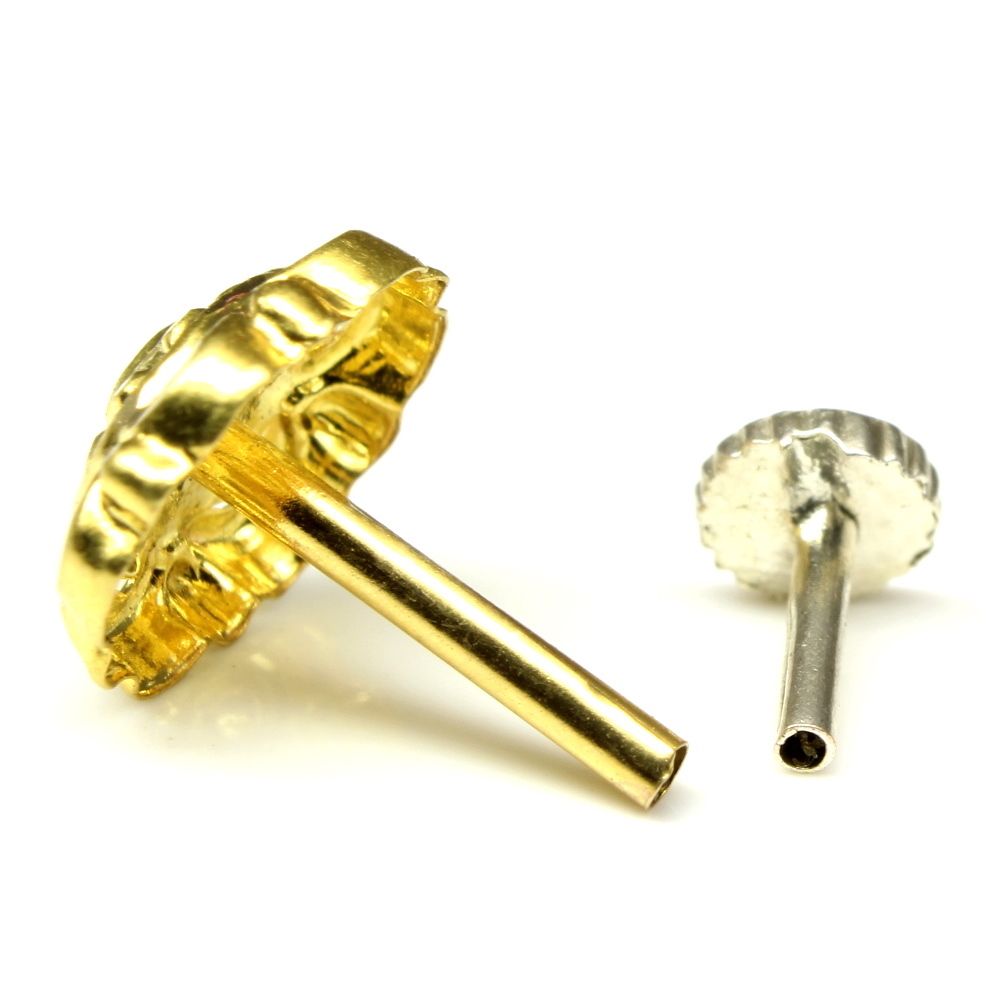 Real-Gold-Nose-stud-14K-Ethnic--piercing-nose-ring-Push-Pin-26