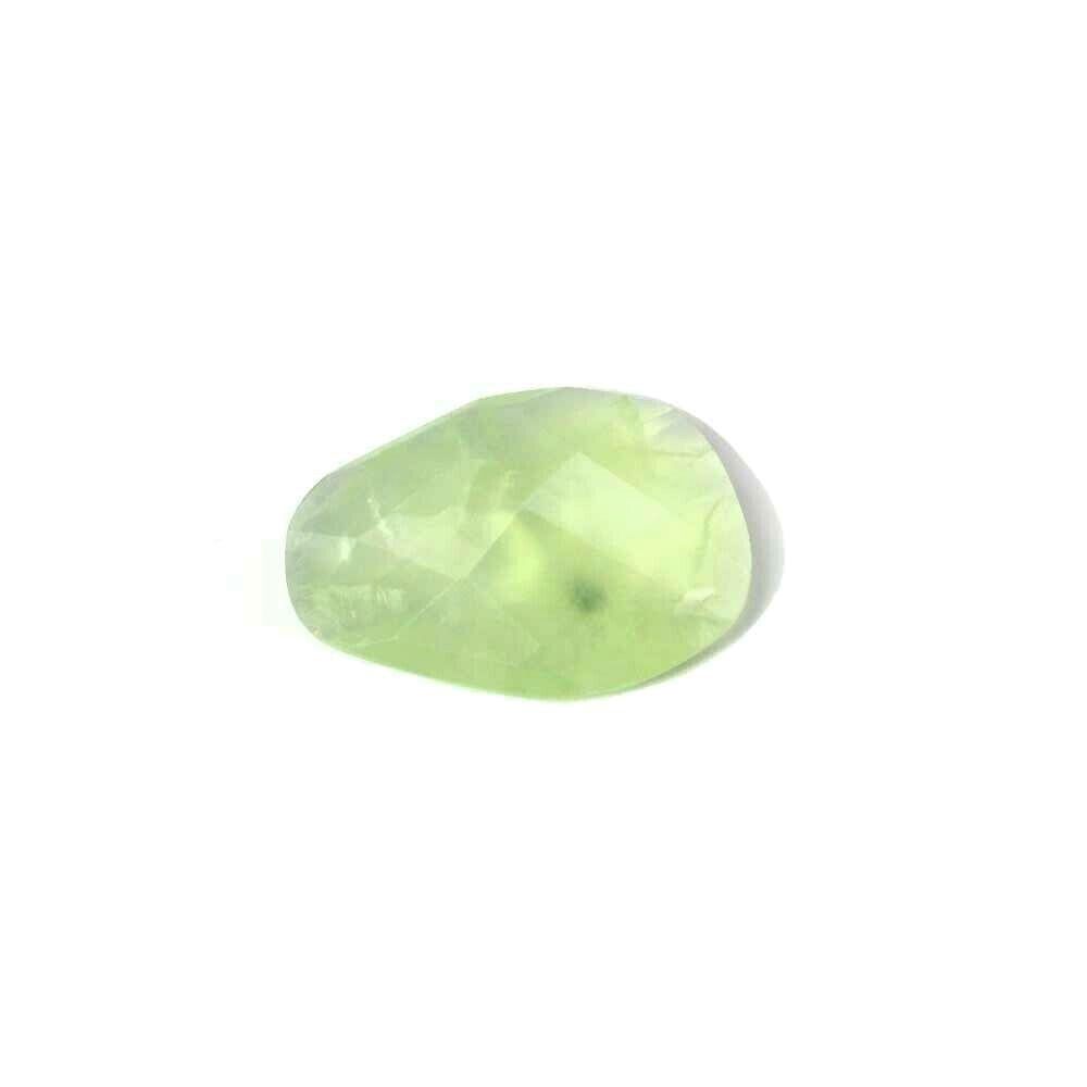 CERTIFIED 28.13Ct Natural Prehnite Fancy Checker Cut Gemstone