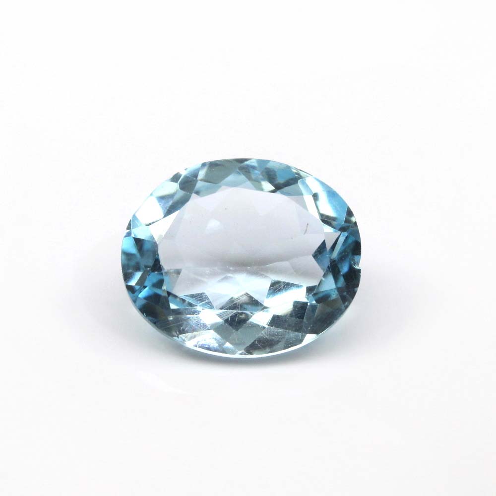 CERTIFIED 3.82Ct Natural Blue TOPAZ Oval Faceted Clear Gemstone