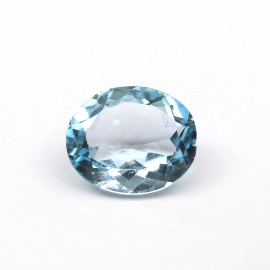 CERTIFIED 3.82Ct Natural Blue TOPAZ Oval Faceted Clear Gemstone