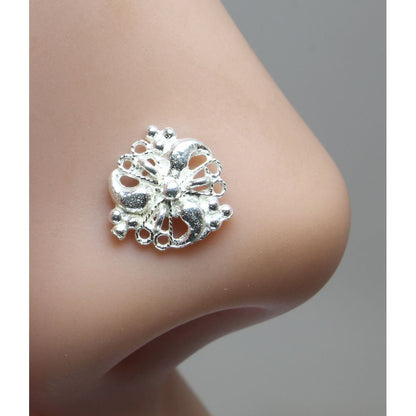 925 Sterling Silver Floral Nath