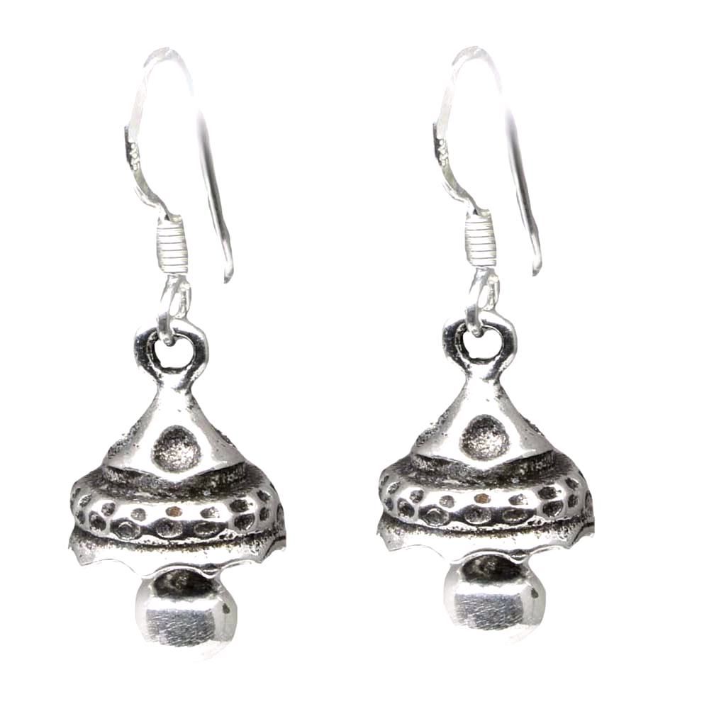 Hanging Silver Jhumki Earrings