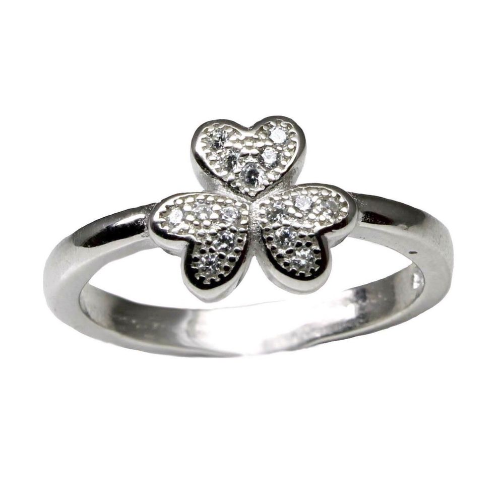925 Sterling Silver Ring Platinum Finish