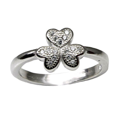 925 Sterling Silver Ring Platinum Finish