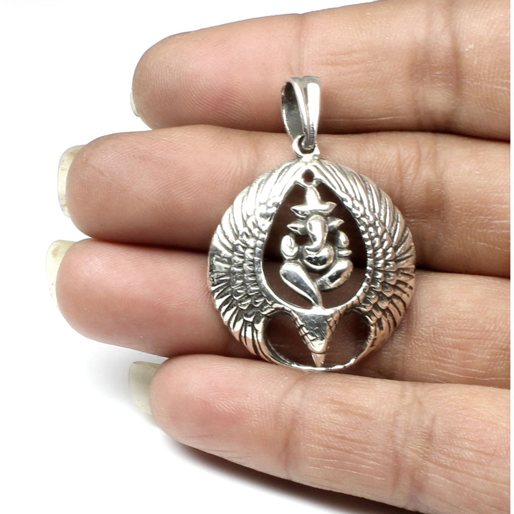 Lord Ganesha 925 Sterling Silver religious