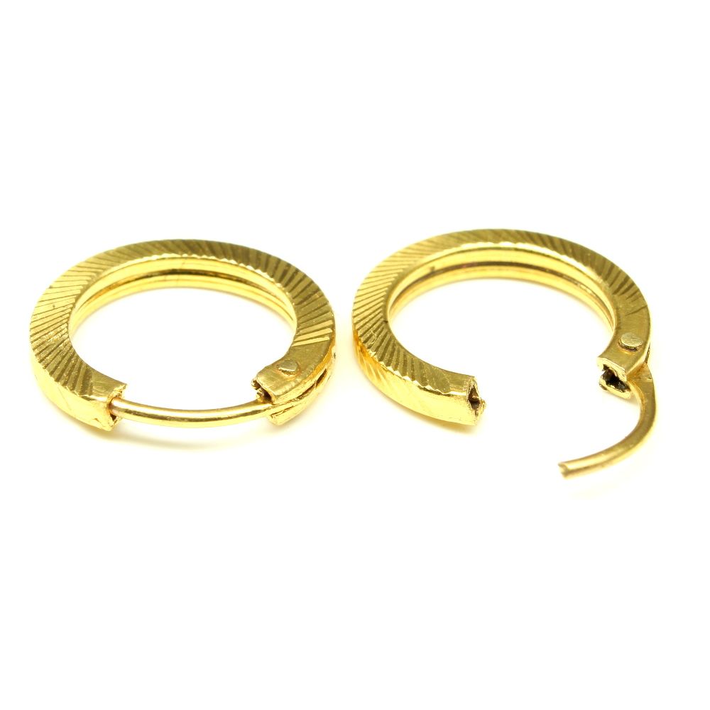 Buy Mens 14k Gold Plated Hip Hop Kite Screw Backs Earrings Iced Out 8  Rows(15mmx15mm) Online at desertcartINDIA