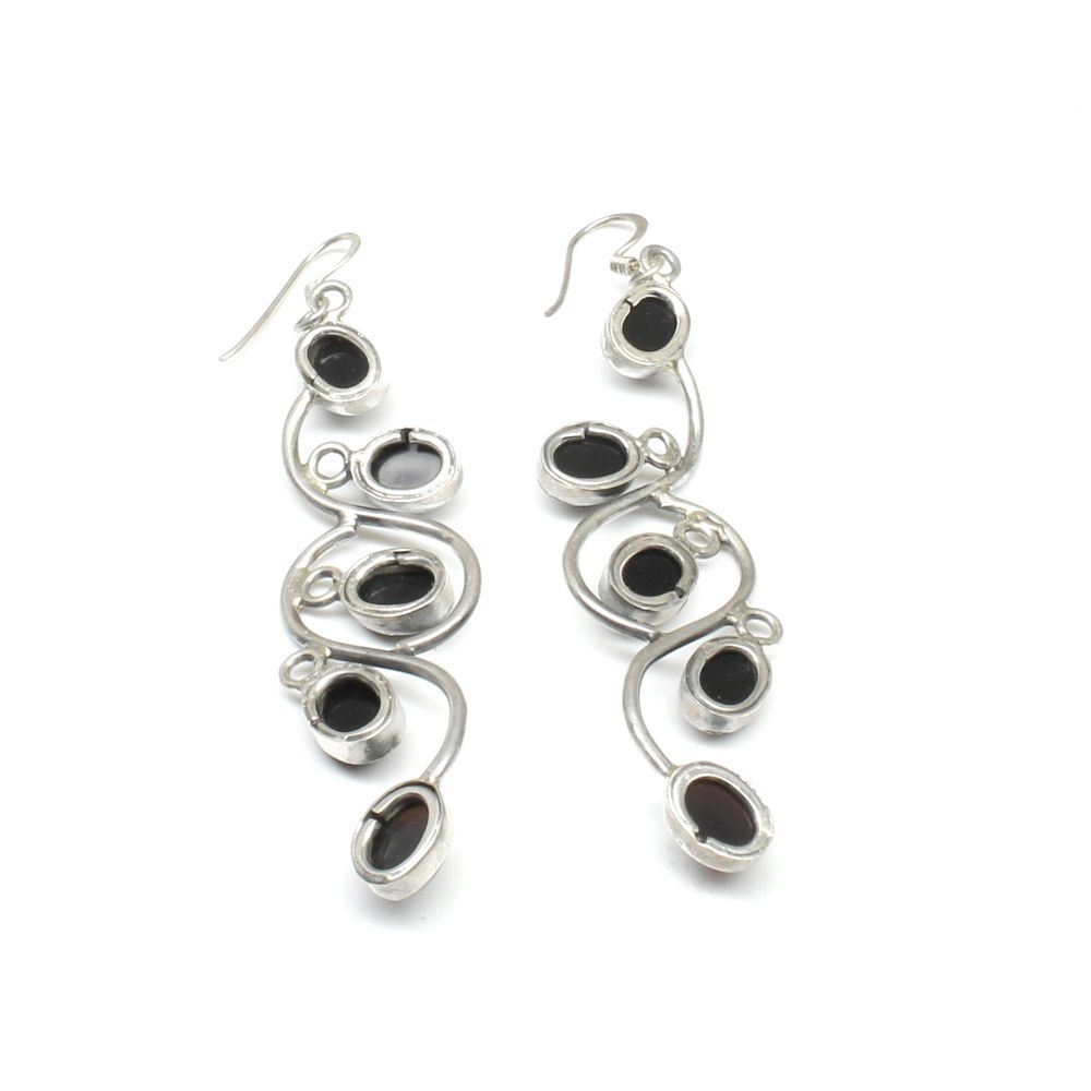 Hanging Silver Jhumki Earrings