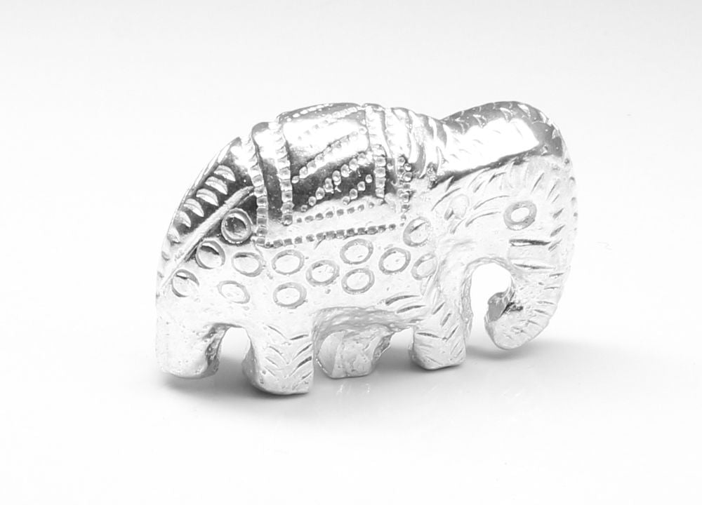 Pure Silver Elephant Lucky Gajraj chandi ka Hathy Lal kitab remedy solid inside