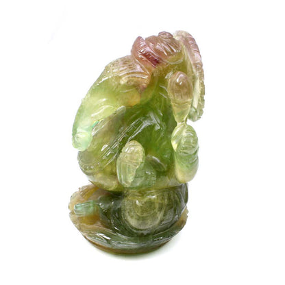 Ganesha Multi Rainbow Fluorite Carved