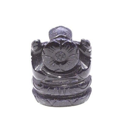 Ganesha Statue Sunstone Blue Carving