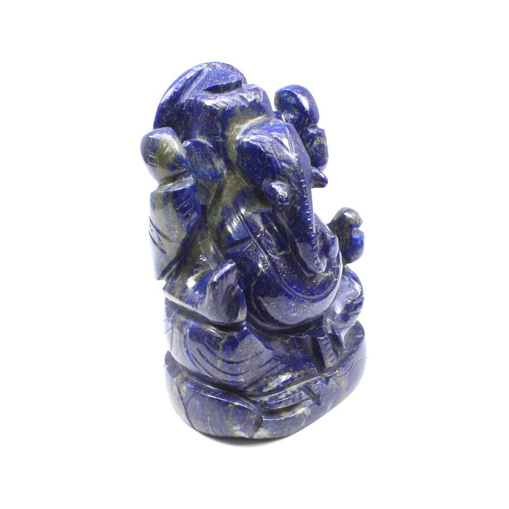 Ganesha God Idol Blue Lapis Lazuli Carved