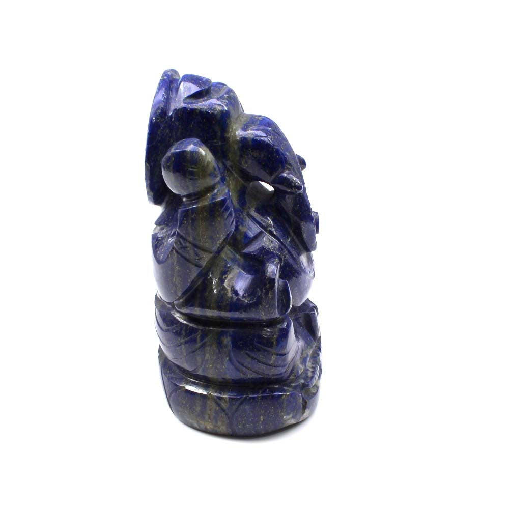 Ganesha God Idol Blue Lapis Lazuli Carved