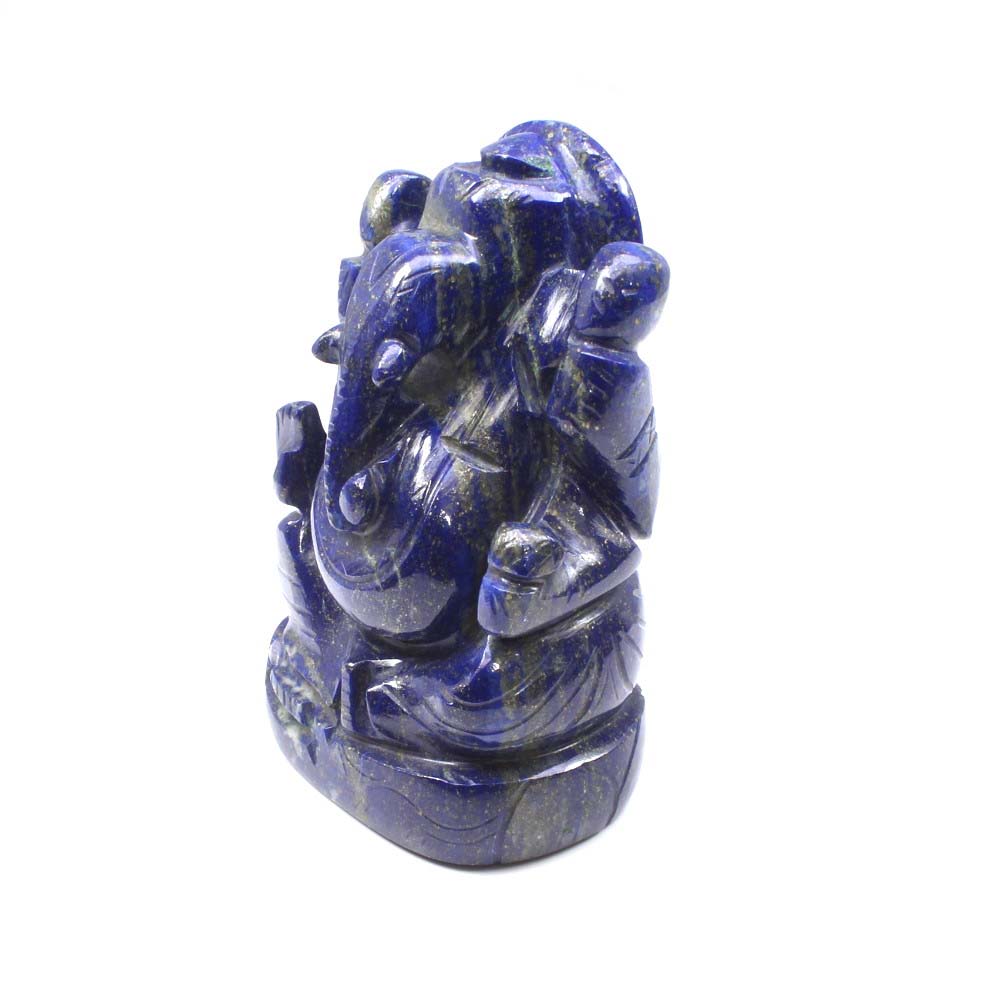 Ganesha God Idol Blue Lapis Lazuli Carved