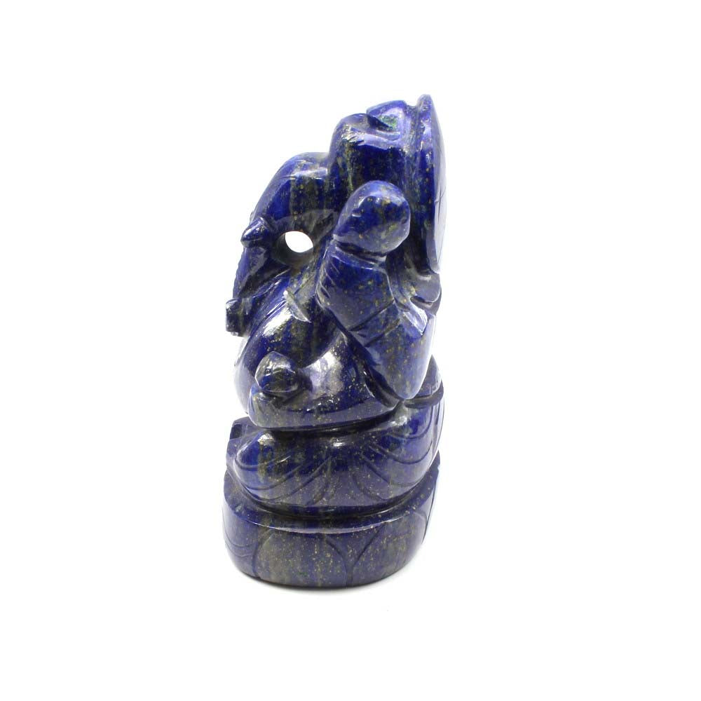 Ganesha God Idol Blue Lapis Lazuli Carved