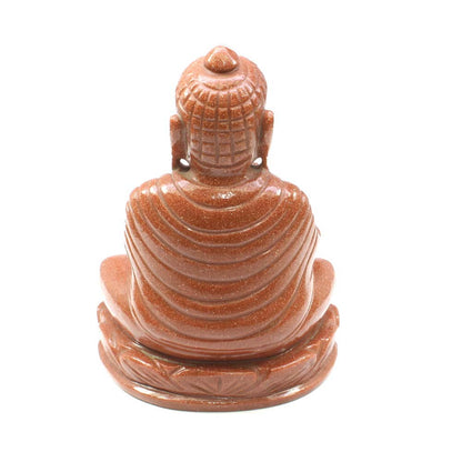 Goldstone Sunstone Carved Lord Buddha