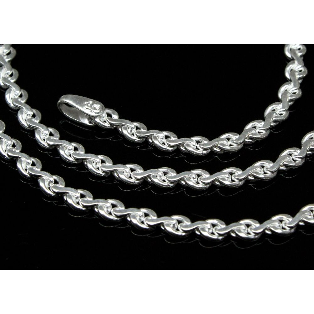 Real Sterling Silver S Link Design Chain 18.7"