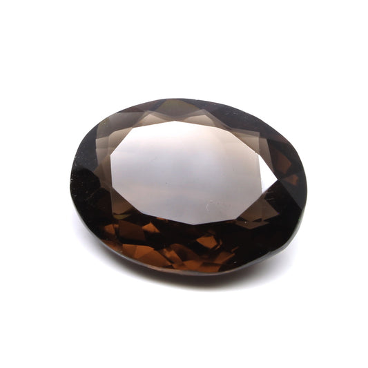 17Ct Natural Smoky Quartz Crystal Oval Gemstone