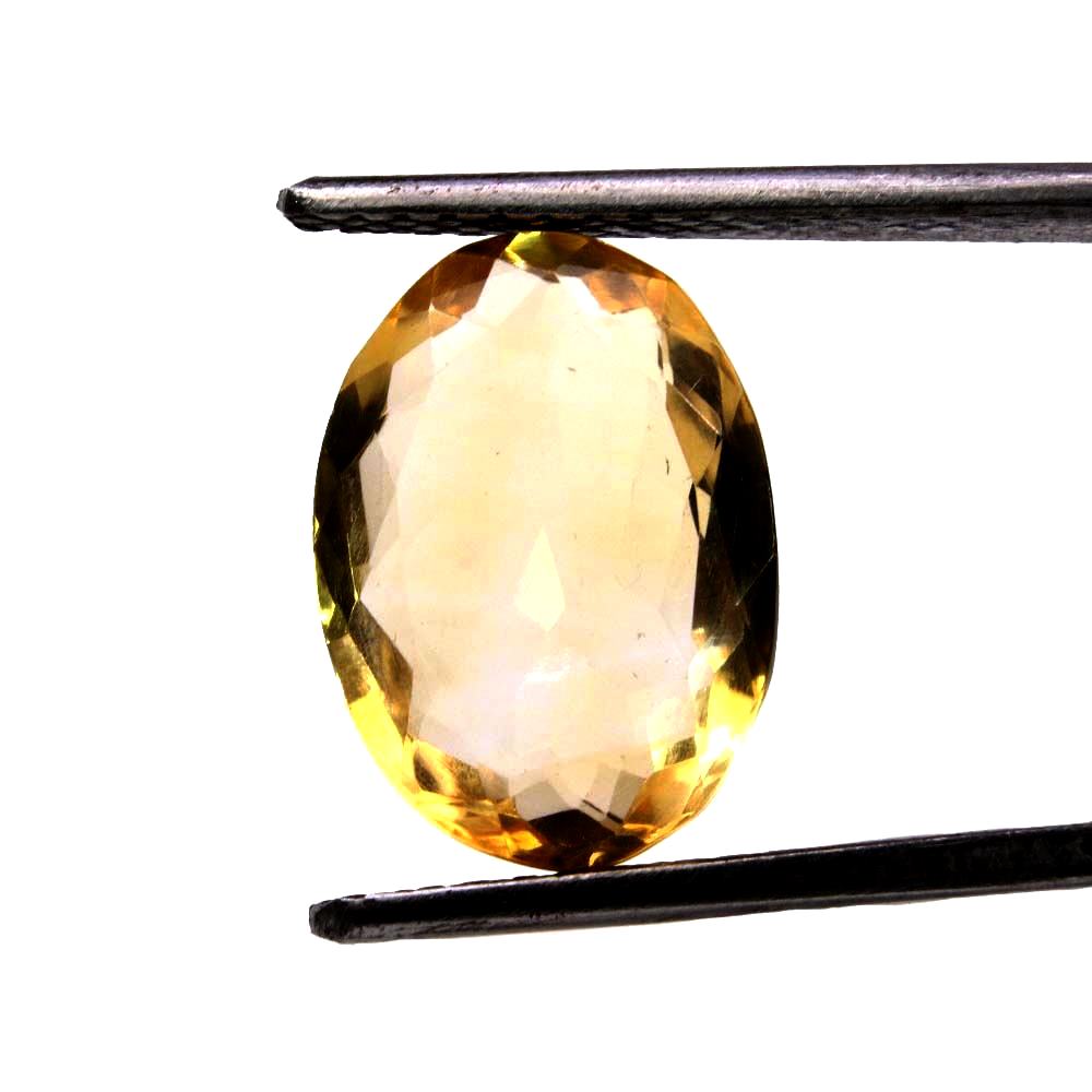 4.5Ct Natural Yellow Citrine (Sunella) Oval Cut Gemstone