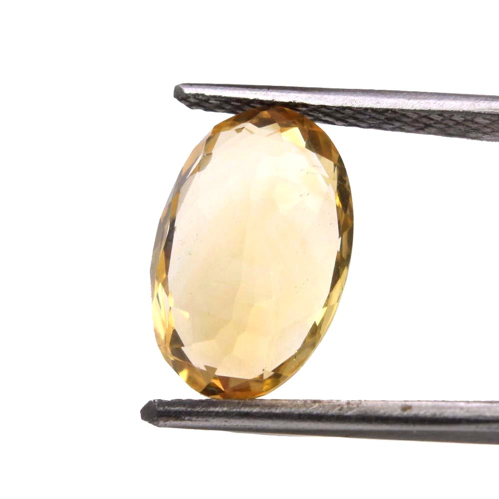 4.3Ct Natural Yellow Citrine (Sunella) Oval Cut Gemstone