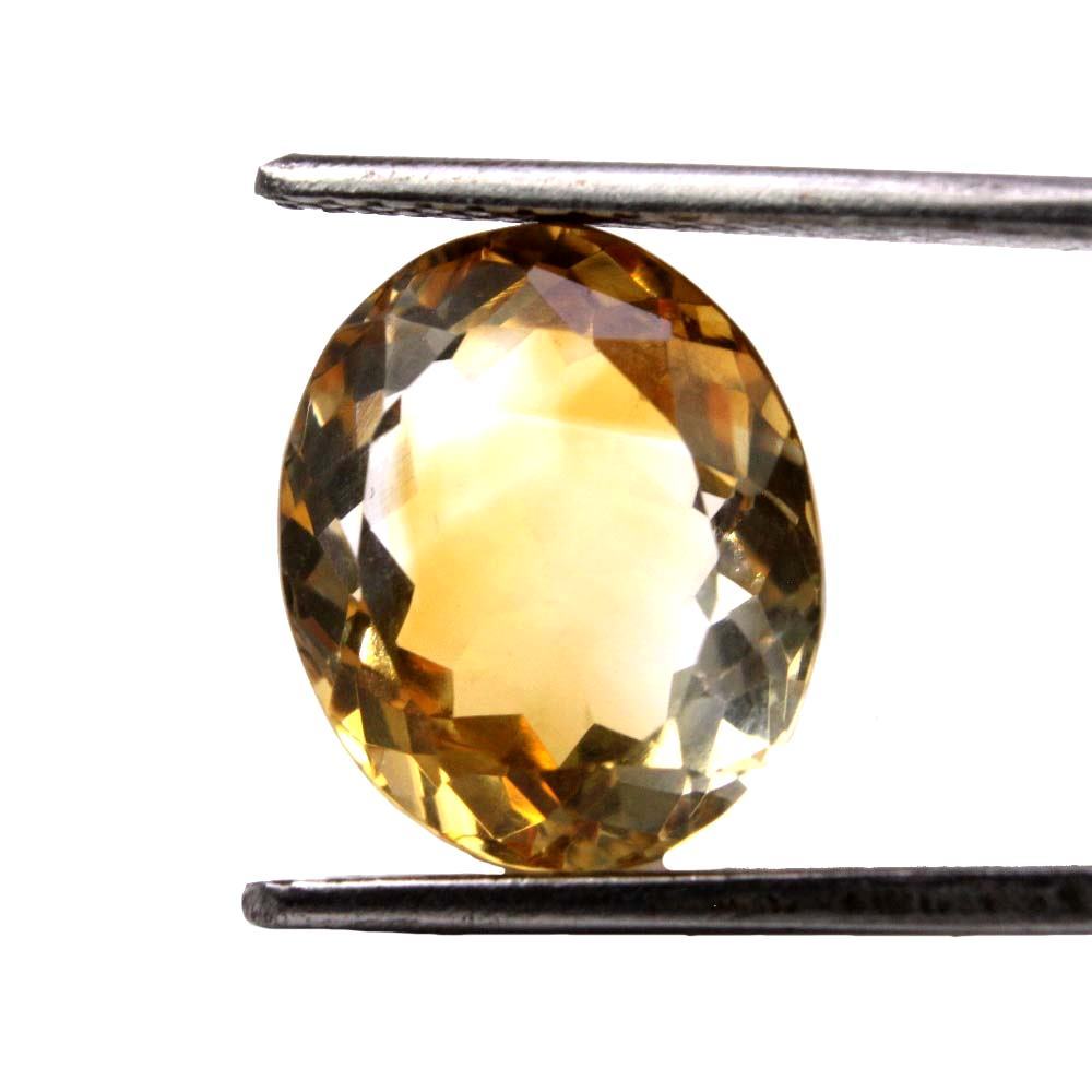 6.7Ct Natural Yellow Citrine (Sunella) Oval Cut Gemstone