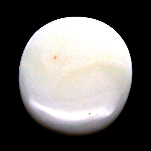 Certified 11.70Ct Natural Untreated White Opal Oval Cabochon Gemstone