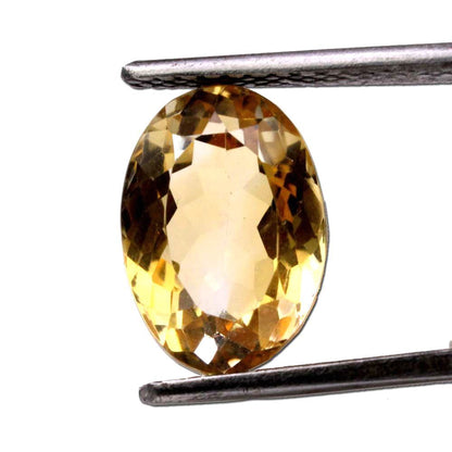 5.4Ct Natural Yellow Citrine (Sunella) Oval Cut Gemstone