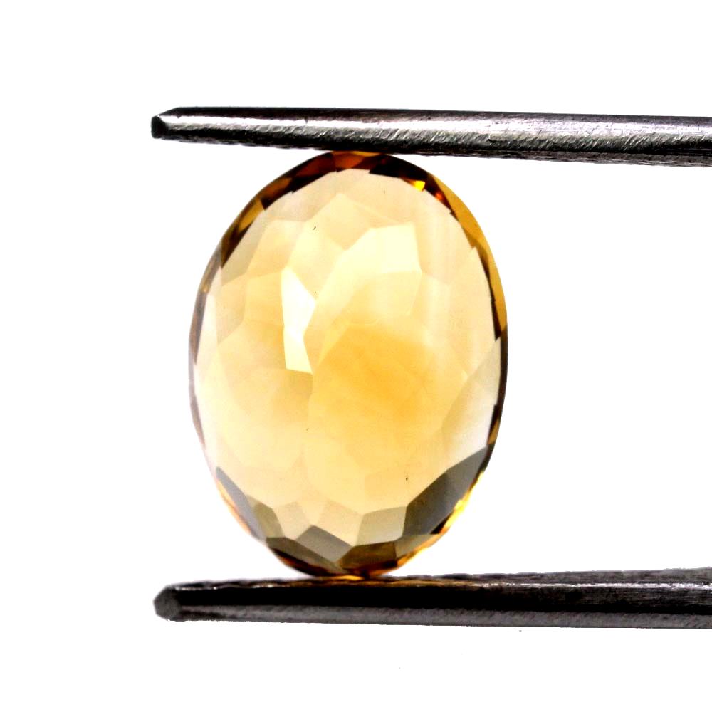 5.4Ct Natural Yellow Citrine (Sunella) Oval Cut Gemstone