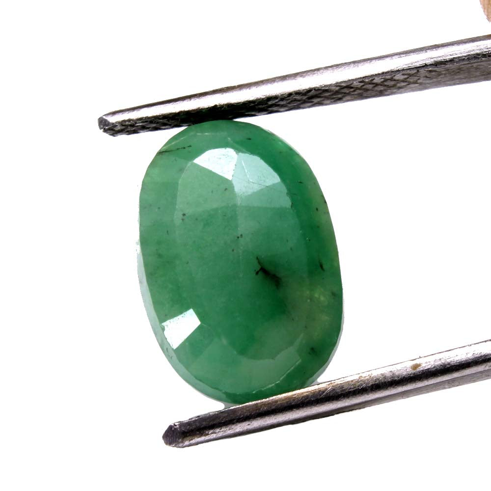 4.7Ct Natural Green Emerald Untreated Oval Cut Astor Gemstone