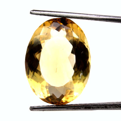 13.7Ct Natural Yellow Citrine (Sunella) Oval Cut Gemstone